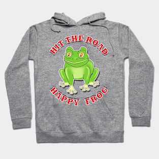 Hit The Road Happy Frog Hoodie